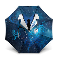 New Zealand Nurses RN Umbrella Galaxy Stethoscope Maori Motif