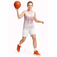 New Zealand Nurses RN Personalised Basketball Jersey Pink Stethoscope Coquette Bow Maori Motif LT9 - Polynesian Pride
