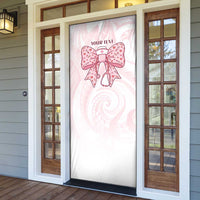 New Zealand Nurses RN Personalised Door Cover Pink Stethoscope Coquette Bow Maori Motif LT9 - Polynesian Pride