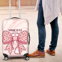 New Zealand Nurses RN Personalised Luggage Cover Pink Stethoscope Coquette Bow Maori Motif LT9 Pink - Polynesian Pride