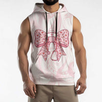 New Zealand Nurses RN Personalised Sleeveless Hoodie Pink Stethoscope Coquette Bow Maori Motif LT9 - Polynesian Pride