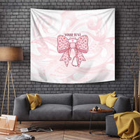 New Zealand Nurses RN Personalised Tapestry Pink Stethoscope Coquette Bow Maori Motif