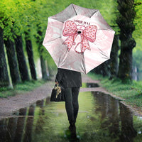 New Zealand Nurses RN Personalised Umbrella Pink Stethoscope Coquette Bow Maori Motif