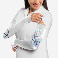 New Zealand Nurses RN Personalised Arm Sleeves Stethoscope Floral Maori Motif