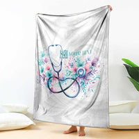 New Zealand Nurses RN Personalised Blanket Stethoscope Floral Maori Motif LT9 - Polynesian Pride