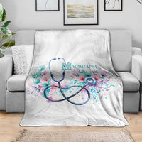 New Zealand Nurses RN Personalised Blanket Stethoscope Floral Maori Motif LT9 - Polynesian Pride