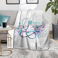 New Zealand Nurses RN Personalised Blanket Stethoscope Floral Maori Motif LT9 - Polynesian Pride