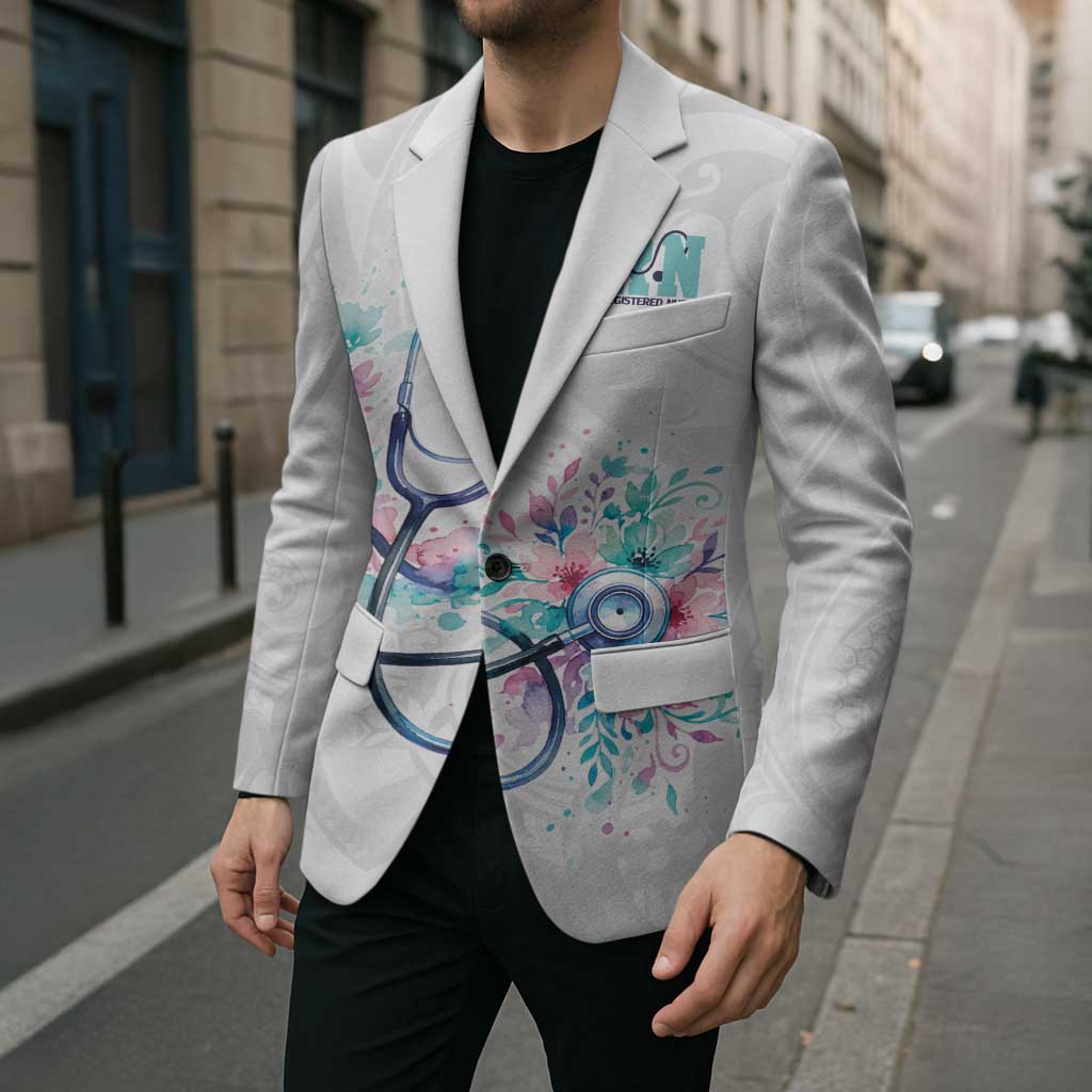 New Zealand Nurses RN Personalised Blazer Stethoscope Floral Maori Motif LT9 - Polynesian Pride