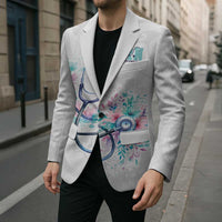 New Zealand Nurses RN Personalised Blazer Stethoscope Floral Maori Motif LT9 - Polynesian Pride
