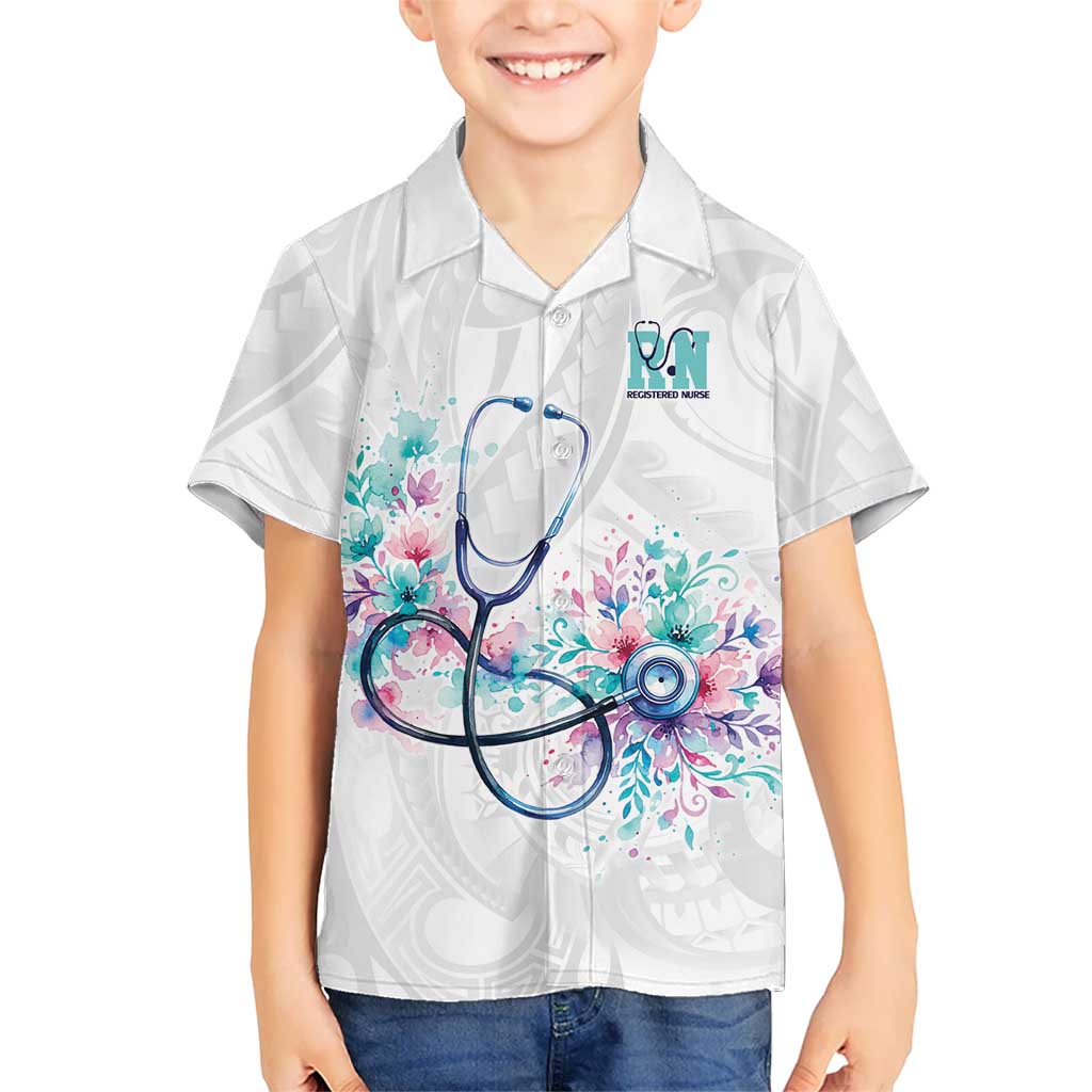 New Zealand Nurses RN Personalised Hawaiian Shirt Stethoscope Floral Maori Motif LT9 - Polynesian Pride