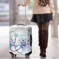 New Zealand Nurses RN Personalised Luggage Cover Stethoscope Floral Maori Motif LT9 - Polynesian Pride