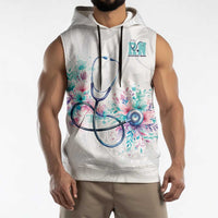 New Zealand Nurses RN Personalised Sleeveless Hoodie Stethoscope Floral Maori Motif LT9 - Polynesian Pride