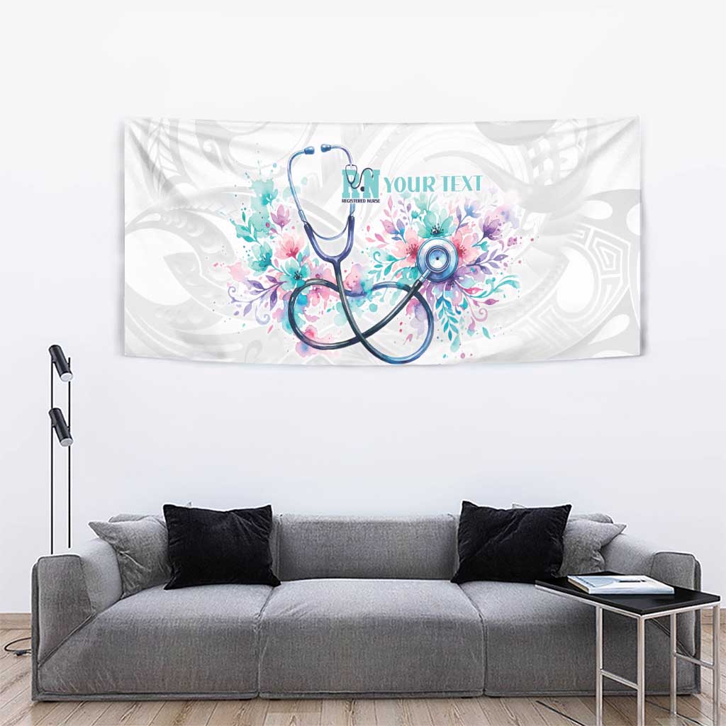 New Zealand Nurses RN Personalised Tapestry Stethoscope Floral Maori Motif LT9 - Polynesian Pride