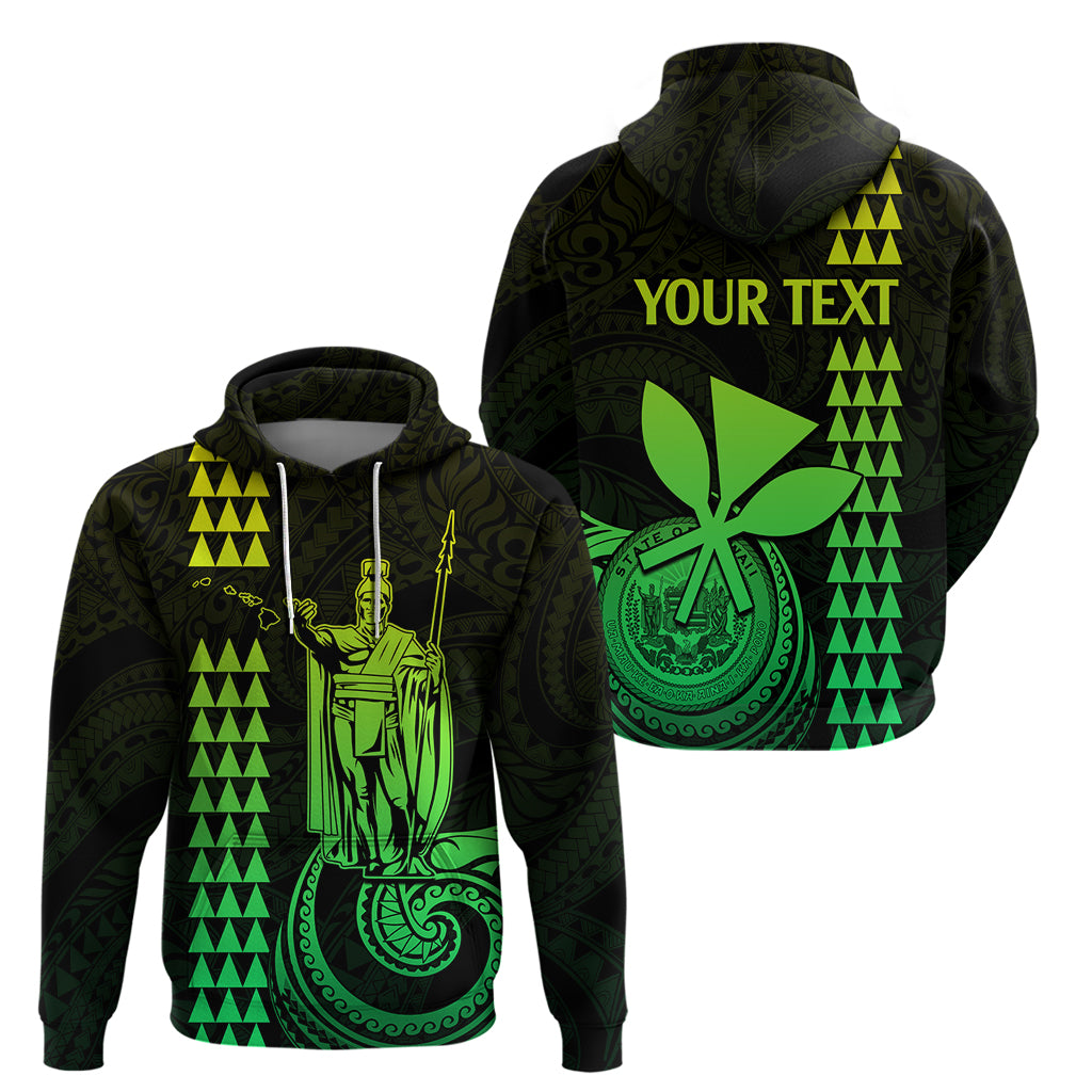 Custom Hawaii Hoodie King Kamehameha Lime LT9 - Polynesian Pride