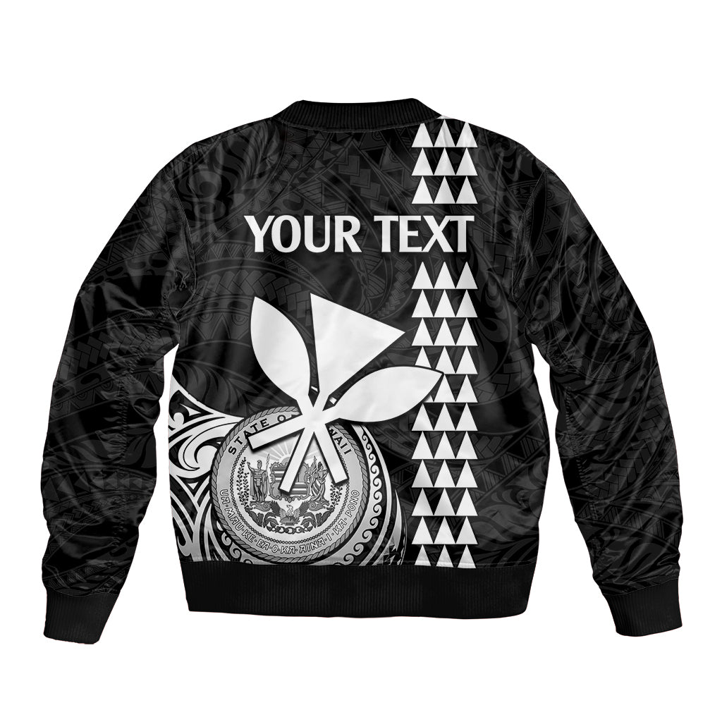 Custom Hawaii Bomber Jacket King Kamehameha - White LT9 - Polynesian Pride