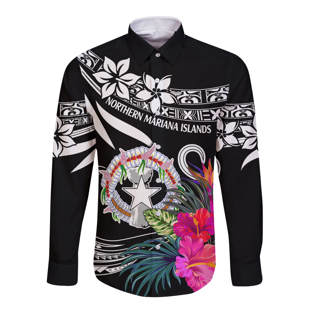 Northern Mariana Islands Long Sleeve Button Shirt Happy Independence Day LT9 Unisex White - Polynesian Pride