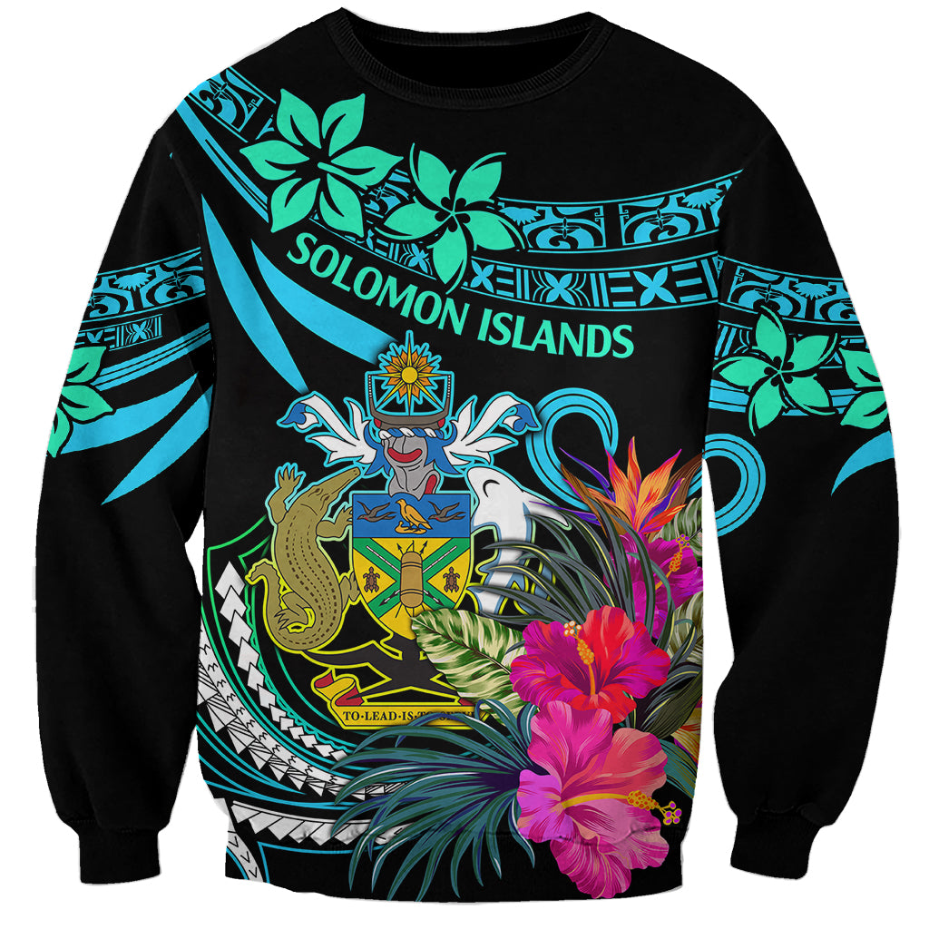 Solomon Islands Sweatshirt Happy Independence Day LT9 Unisex Blue - Polynesian Pride
