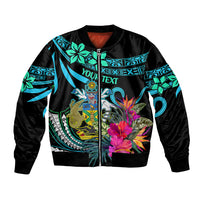 Custom Solomon Islands Bomber Jacket Happy Independence Day LT9 Unisex Blue - Polynesian Pride