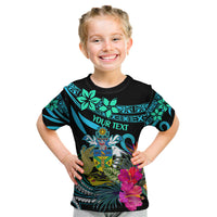Custom Solomon Islands Kid T Shirt Happy Independence Day LT9 Blue - Polynesian Pride