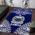 Personalised Samoa Coat Of Arms Area Rug With Polynesian Pattern Version