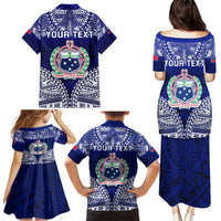 Personalised Samoa Coat Of Arms Family Matching Puletasi and Hawaiian Shirt With Polynesian Pattern Version