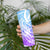 Polynesian Tribal Plumeria Skinny Tumbler with Hawaii Kanaka Maoli Blue Gradient Version