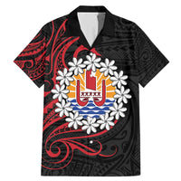 Tahitian Coat Of Arm and Tiare Flower Family Matching Mermaid Dress and Hawaiian Shirt Polynesian Tribal Tattoo