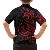 Tahitian Coat Of Arm and Tiare Flower Family Matching Off Shoulder Maxi Dress and Hawaiian Shirt Polynesian Tribal Tattoo LT9 - Polynesian Pride