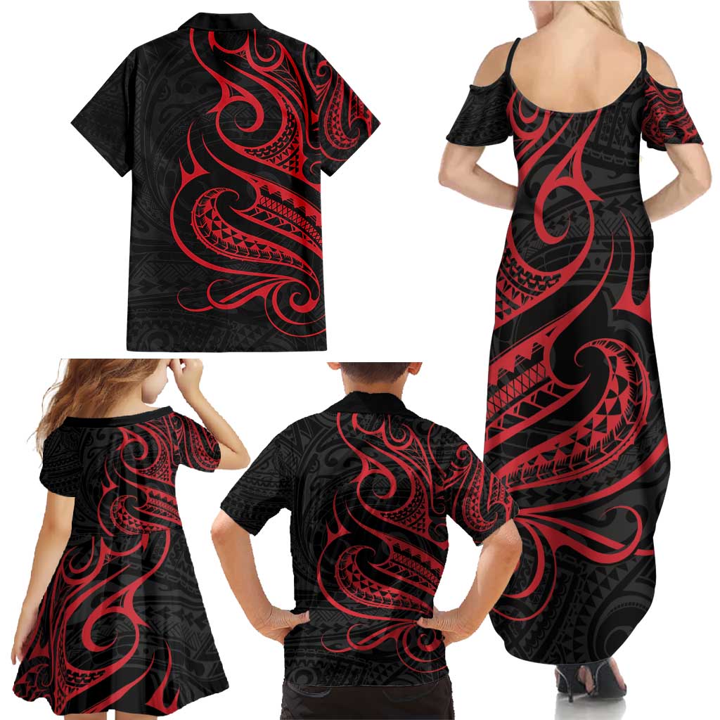 Tahitian Coat Of Arm and Tiare Flower Family Matching Summer Maxi Dress and Hawaiian Shirt Polynesian Tribal Tattoo LT9 - Polynesian Pride