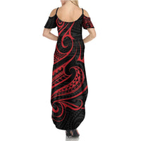 Tahitian Coat Of Arm and Tiare Flower Family Matching Summer Maxi Dress and Hawaiian Shirt Polynesian Tribal Tattoo LT9 - Polynesian Pride