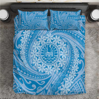 Tahitian Tiare Flower Bedding Set Blue Polynesian Pattern LT9 Blue - Polynesian Pride