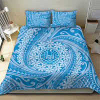 Tahitian Tiare Flower Bedding Set Blue Polynesian Pattern LT9 - Polynesian Pride