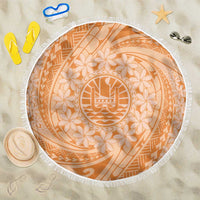 Tahitian Tiare Flower Beach Blanket Gold Polynesian Pattern LT9 One Size 150cm Gold - Polynesian Pride