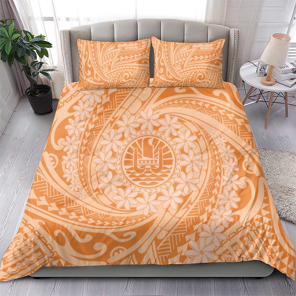 Tahitian Tiare Flower Bedding Set Gold Polynesian Pattern LT9 - Polynesian Pride
