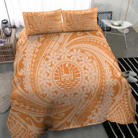 Tahitian Tiare Flower Bedding Set Gold Polynesian Pattern LT9 - Polynesian Pride