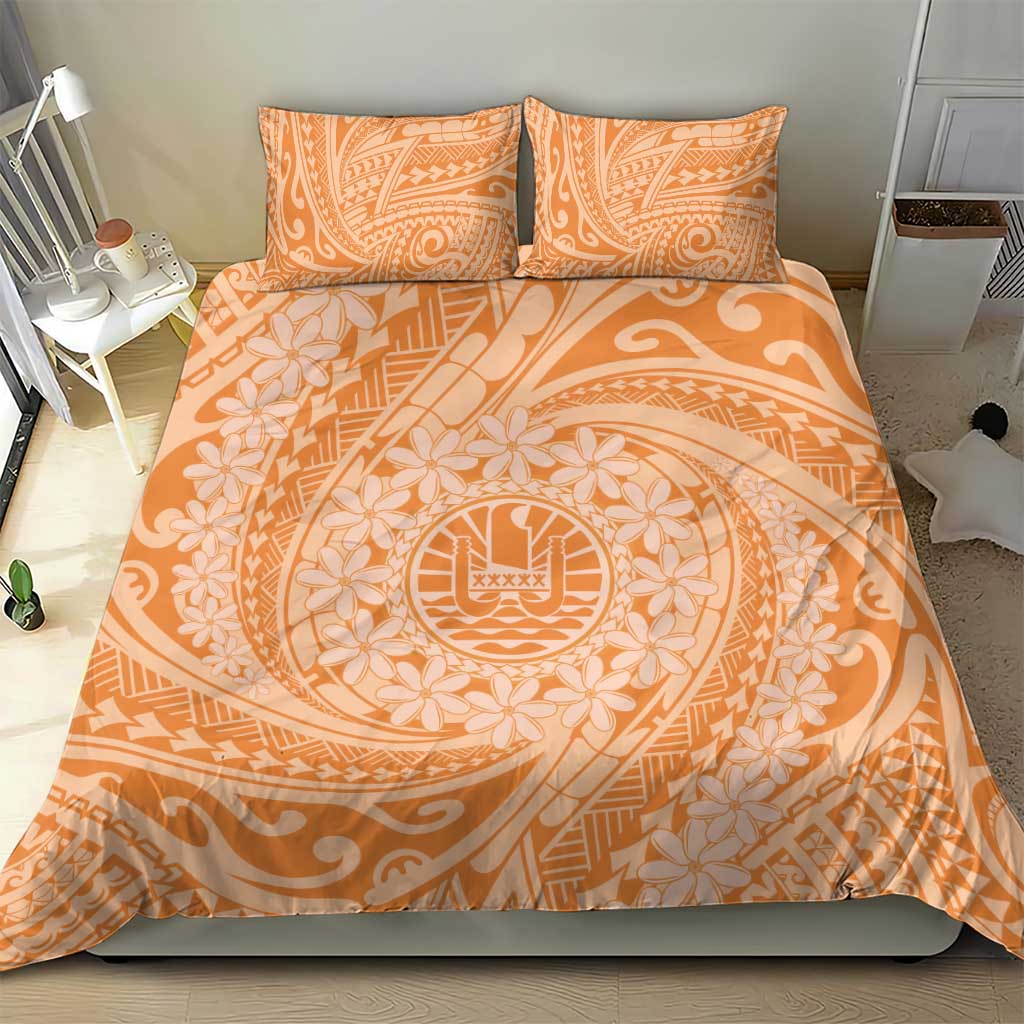 Tahitian Tiare Flower Bedding Set Gold Polynesian Pattern LT9 - Polynesian Pride