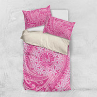 Tahitian Tiare Flower Bedding Set Pink Polynesian Pattern LT9 US Twin 172cm x 218cm Pink - Polynesian Pride