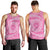 Tahitian Tiare Flower Men Tank Top Pink Polynesian Pattern