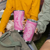 Tahitian Tiare Flower Tumbler Cup Pink Polynesian Pattern LT9 - Polynesian Pride