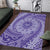 Tahitian Tiare Flower Area Rug Violet Polynesian Pattern