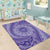 Tahitian Tiare Flower Area Rug Violet Polynesian Pattern