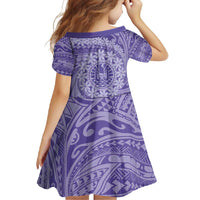 Tahitian Tiare Flower Family Matching Mermaid Dress and Hawaiian Shirt Violet Polynesian Pattern LT9 - Polynesian Pride