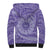 Tahitian Tiare Flower Sherpa Hoodie Violet Polynesian Pattern