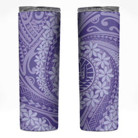 Tahitian Tiare Flower Skinny Tumbler Violet Polynesian Pattern LT9 Violet - Polynesian Pride
