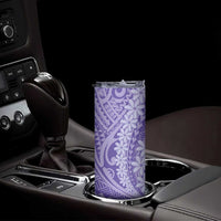 Tahitian Tiare Flower Skinny Tumbler Violet Polynesian Pattern LT9 - Polynesian Pride
