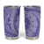 Tahitian Tiare Flower Tumbler Cup Violet Polynesian Pattern