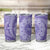 Tahitian Tiare Flower Tumbler Cup Violet Polynesian Pattern