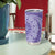 Tahitian Tiare Flower Tumbler Cup Violet Polynesian Pattern