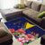 Personalised Tokelau Tropical Hibiscus Area Rug With Polynesian Plumeria Tattoo