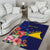 Personalised Tokelau Tropical Hibiscus Area Rug With Polynesian Plumeria Tattoo